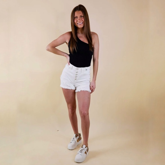 Judy Blue These Are The Days Tulip Hem Button Fly Shorts - Picture 2 of 10